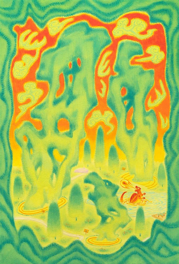 batch_藝術新聲_邱博楷_隔岸觀火_礦物、紙本_26x38cm_2023 batch_藝術新聲_邱博楷_隔岸觀火_礦物、紙本_26x38cm_2023