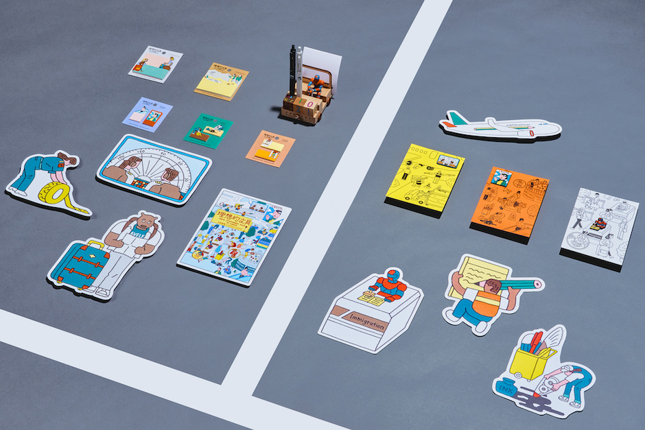 誠品理想的文具_圖39. 【誠品限定】朝野Peko x Jean理想的文具造型明信片組／ 8入，超可愛Peko機場主視覺元素大明信片，紙面加上壓凹設計更具手感。建議一次買兩套，才捨得寄給別人。