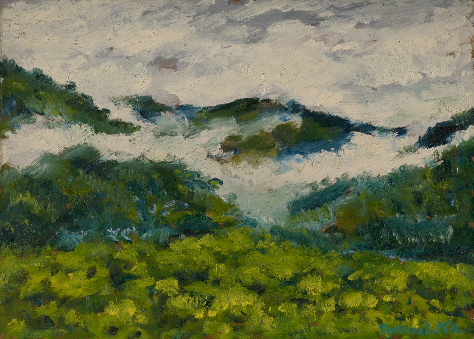 小檔北美館吾之道:何德來回顧展033.	何德來,《新竹卡拉拜風景》,1933,油彩、木板,24×33公分,臺北市立美術館典藏。 小檔北美館吾之道:何德來回顧展033.	何德來,《新竹卡拉拜風景》,1933,油彩、木板,24×33公分,臺北市立美術館典藏。