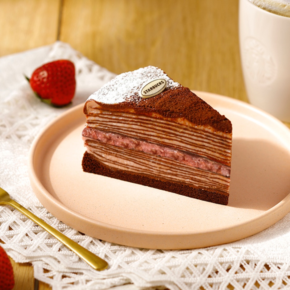 小檔BLACKPINK星巴克草莓可可千層薄餅$180