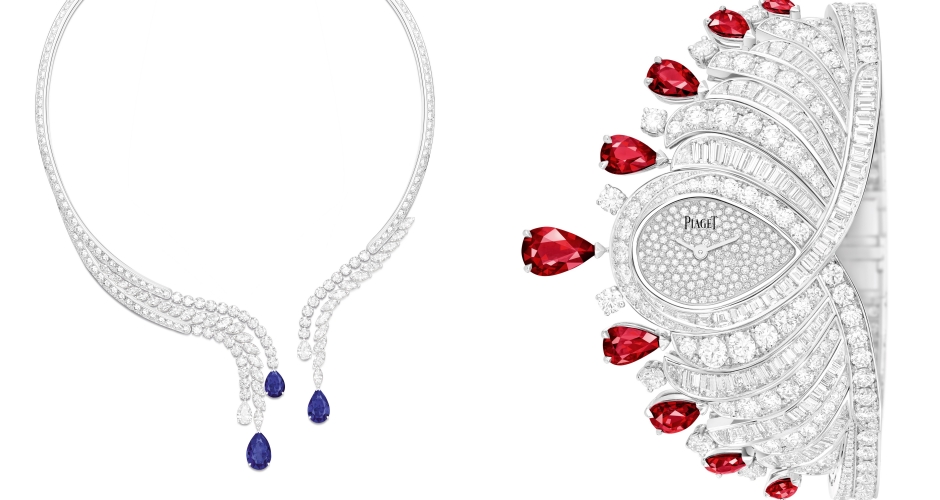 batch_PIAGET Wings of Light頂級珠寶系列18K白金藍寶石鑽石項鍊