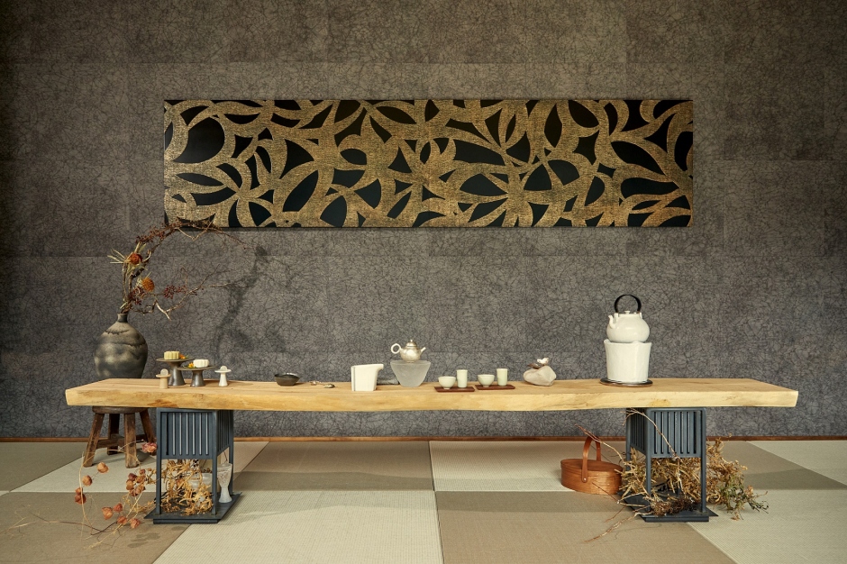 小檔【虹夕諾雅 谷關 HOSHINOYA Guguan】台灣茶道與香道體驗氛圍照・Atmosphere of Taiwanese Tea Ceremony塌塌米區為專案限定的茶席擺設空間