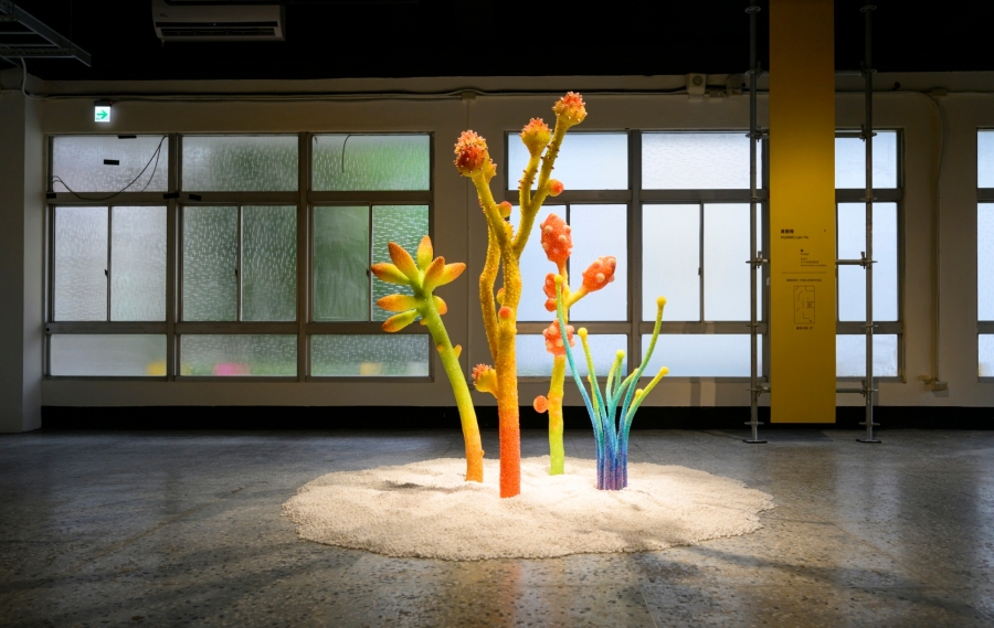 「上半場比數10_10」展出藝術家黃蘭雅作品「森」（局部）。（圖由臺灣美術基金會提供）