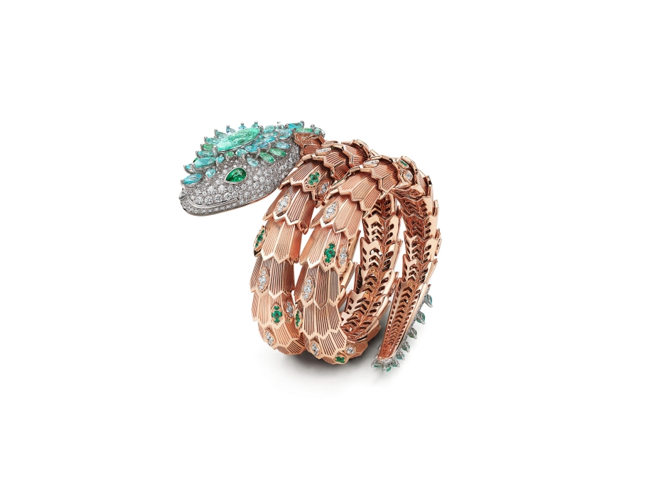 batch_272547_BVLGARI SERPENTI 頂級帕拉依巴碧璽、祖母綠與鑽石手環