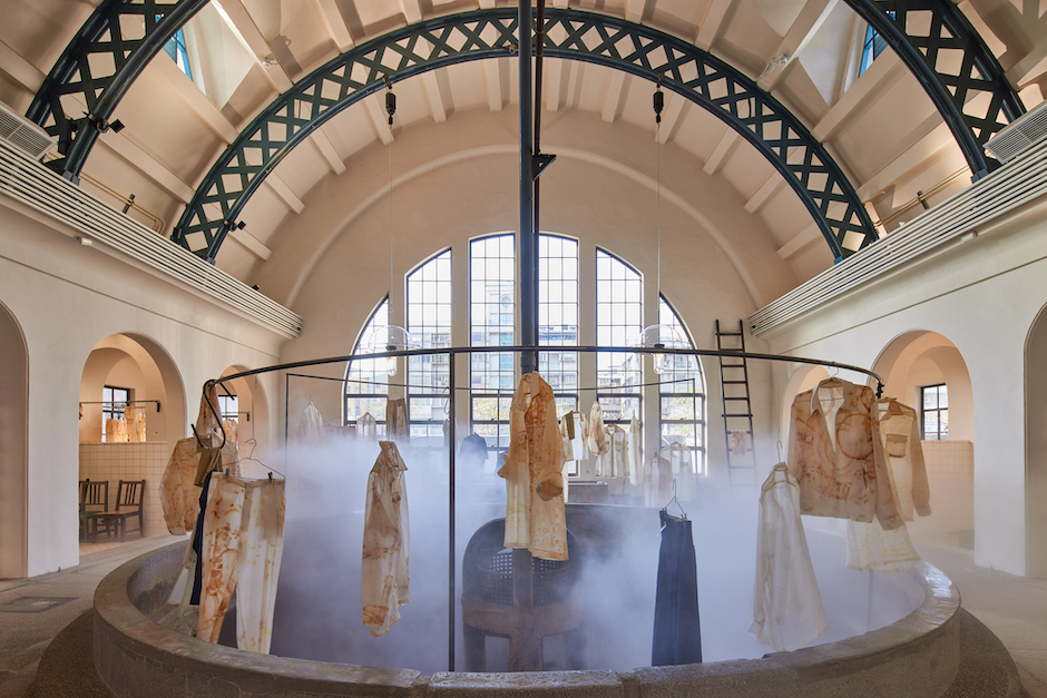 國家鐵道博物館「氤氳時代—員工澡堂常設展」中央浴池-2