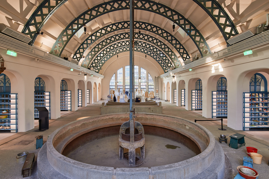 國家鐵道博物館「氤氳時代—員工澡堂常設展」中央浴池-1