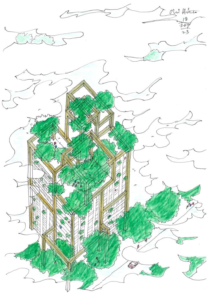 小檔平田晃久義泰田境義泰田境手繪稿2_圖片提供_義泰建設