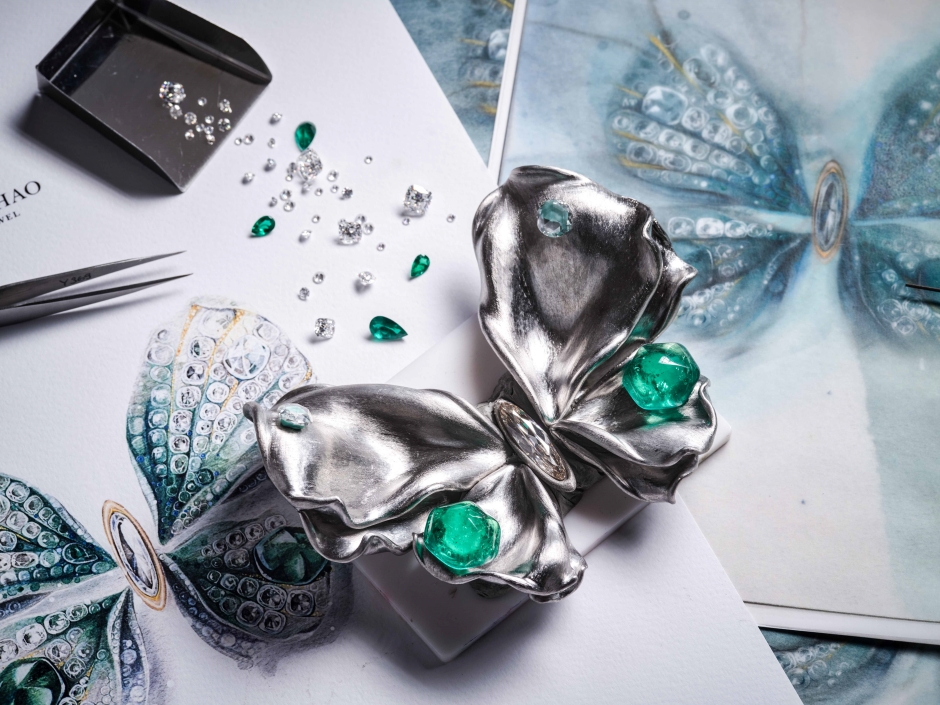 batch_2023 Black Label Masterpiece No.1大師系列年度蝴蝶——Amour Butterfly儷影蝴蝶_鈦金屬排石