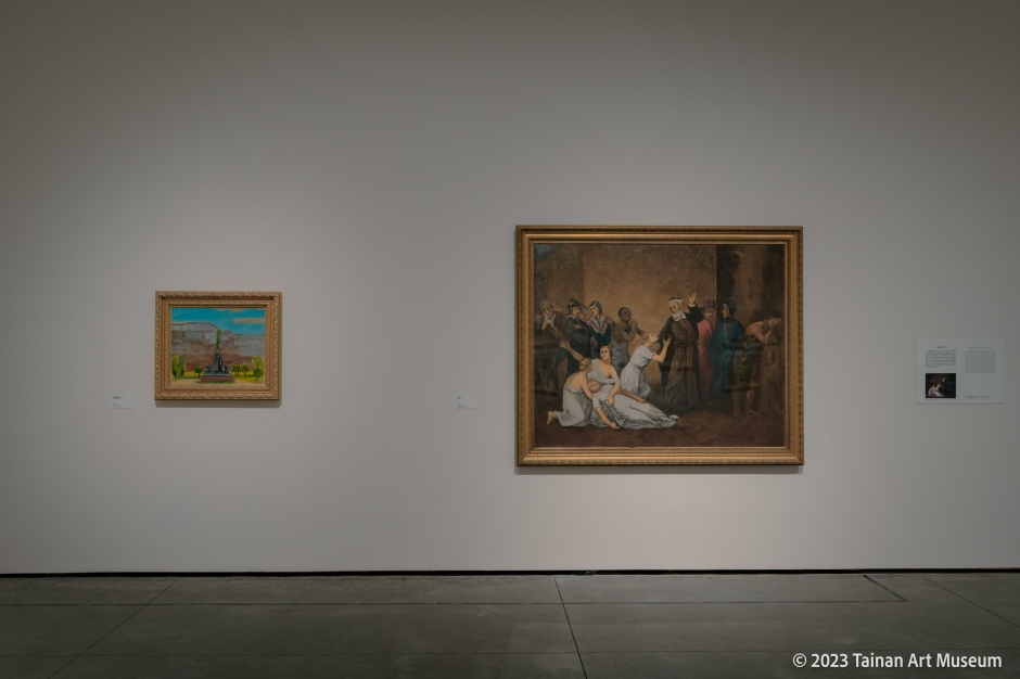 小檔臺南囡仔顏水龍12小檔臺南囡仔顏水龍1111-現場也展示出了帶有傳奇色彩故事性的〈惜別〉一作。(南美館提供) 小檔臺南囡仔顏水龍12小檔臺南囡仔顏水龍1111-現場也展示出了帶有傳奇色彩故事性的〈惜別〉一作。(南美館提供)