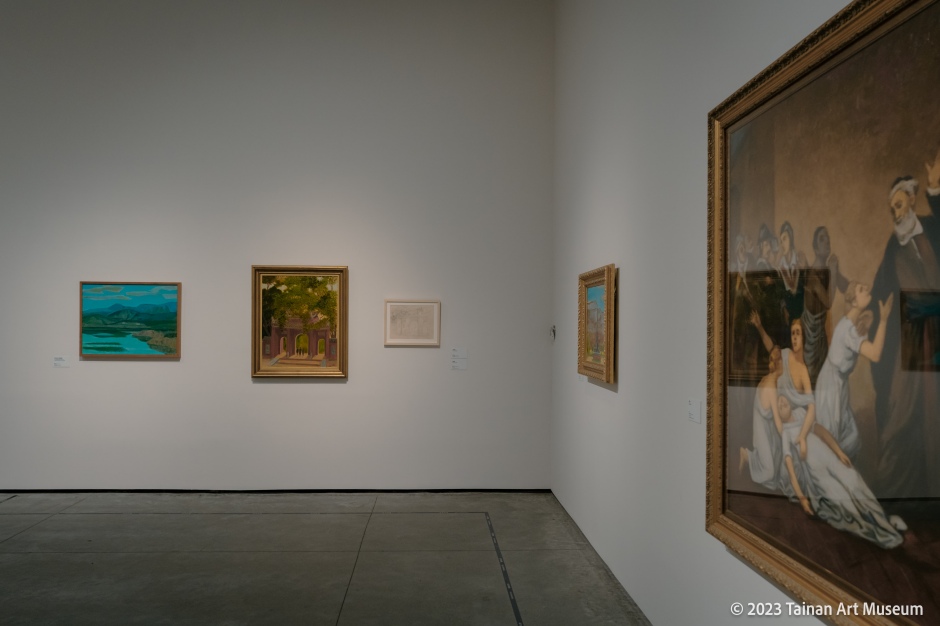 小檔臺南囡仔顏水龍1111-現場也展示出了帶有傳奇色彩故事性的〈惜別〉一作。(南美館提供) 小檔臺南囡仔顏水龍1111-現場也展示出了帶有傳奇色彩故事性的〈惜別〉一作。(南美館提供)