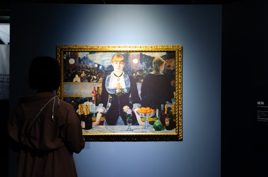 「印象派150週年光影藝術展」展覽包含全球著名博物授權仿製的原寸名畫。（圖片提供：翡冷翠文創）
