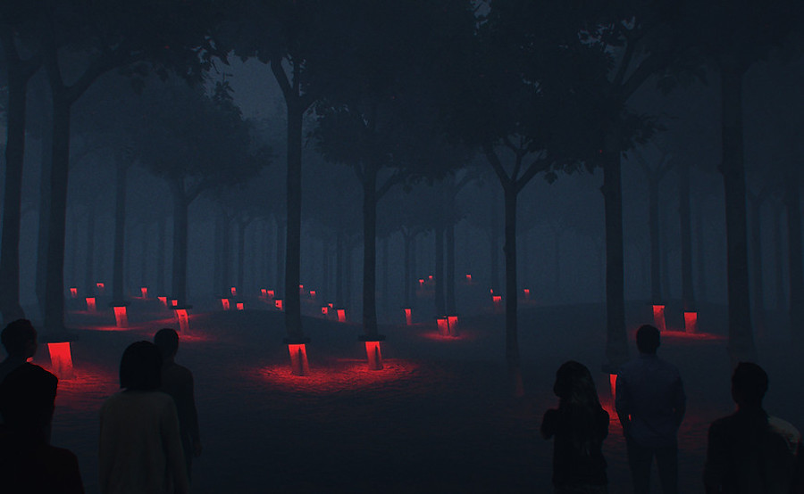 柏林「The dark rooms vertical」神秘廢墟工廠中的無光展覽 柏林「The dark rooms vertical」神秘廢墟工廠中的無光展覽