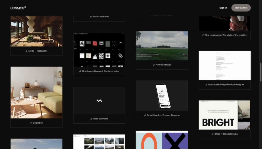 「Cosmos」給創意工作者的Pinterest替代品 「Cosmos」給創意工作者的Pinterest替代品