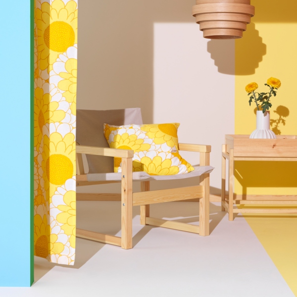 SANDETERNELL靠枕套,黃色,50x50 公分,299元(圖片提供:IKEA) SANDETERNELL靠枕套,黃色,50x50 公分,299元(圖片提供:IKEA)