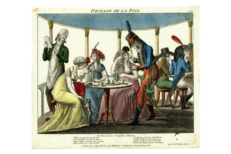 在1805年的巴黎，吃冰淇淋是一件高貴優雅之事。（圖片來源：《來一匙世界甜點史》）