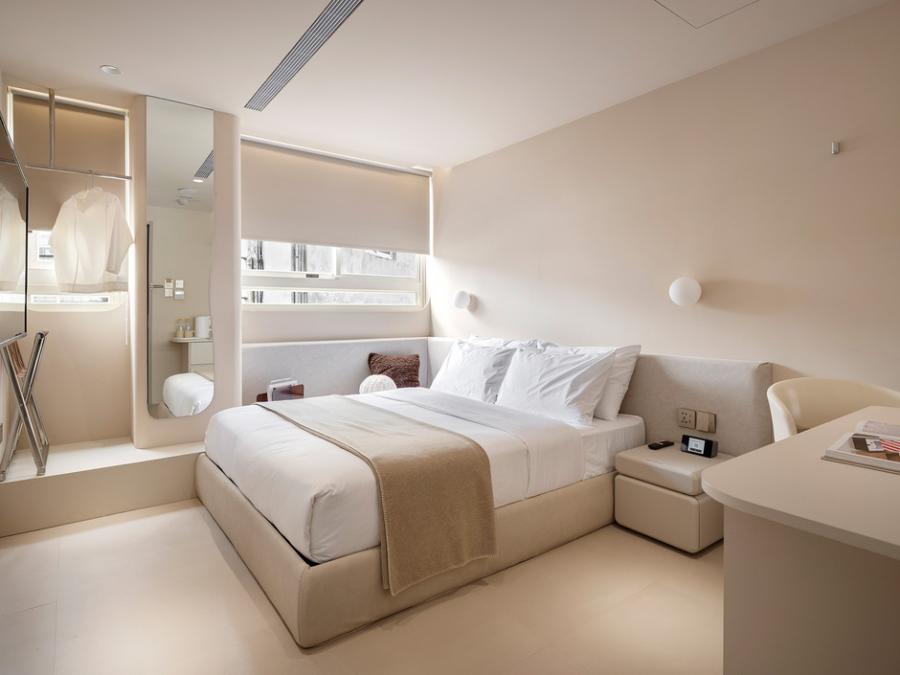 台北「樂爾公寓」設計旅店！捷運大橋頭站的裸色系療癒之所