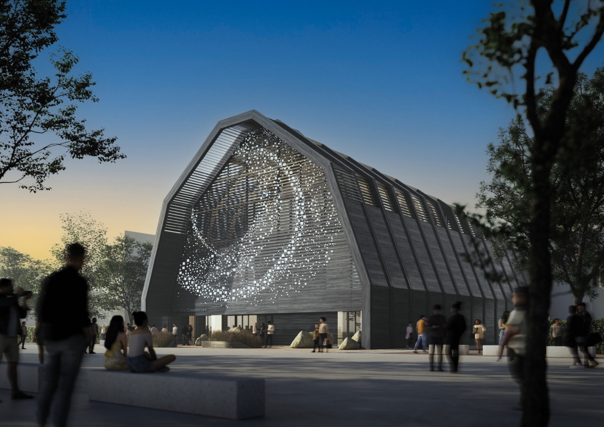 北歐館建築以北歐傳統穀倉為靈感,為一座充分體現北歐設計與永續理念的木造建築。(圖片來源:The Nordic Pavilion) 北歐館建築以北歐傳統穀倉為靈感,為一座充分體現北歐設計與永續理念的木造建築。(圖片來源:The Nordic Pavilion)