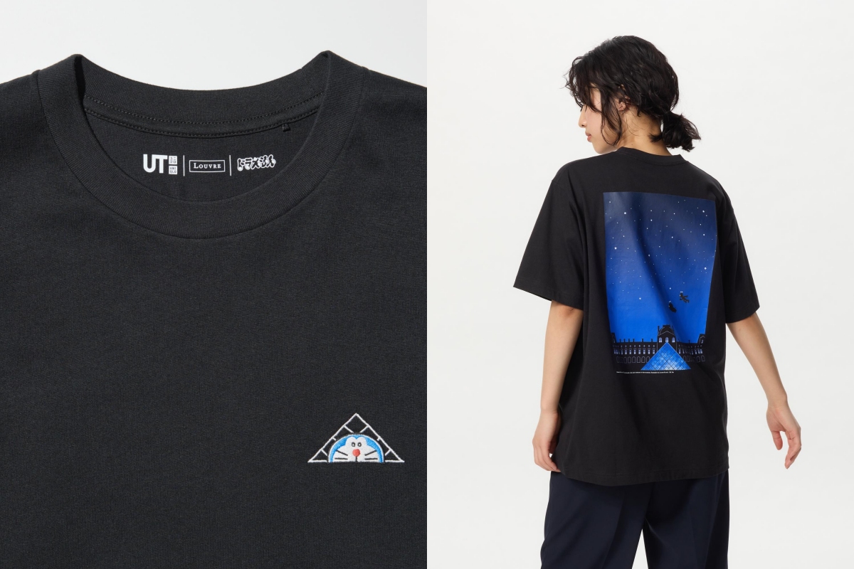 《羅浮宮玻璃金字塔》男女適穿 Doraemon meets the Louvre UT 印花T恤(短袖) 售價NT$490 (圖片提供:UNIQLO) 《羅浮宮玻璃金字塔》男女適穿 Doraemon meets the Louvre UT 印花T恤(短袖) 售價NT$490 (圖片提供:UNIQLO)
