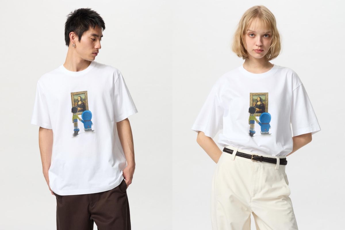 《蒙娜麗莎》4款男女適穿 Doraemon meets the Louvre UT 印花T恤(短袖) 售價NT$490 (圖片提供:UNIQLO) 《蒙娜麗莎》4款男女適穿 Doraemon meets the Louvre UT 印花T恤(短袖) 售價NT$490 (圖片提供:UNIQLO)