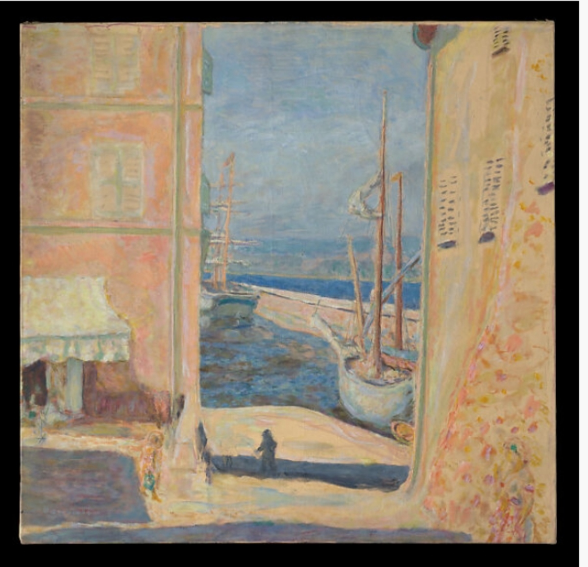 皮耶‧波納爾,《聖特羅佩舊港一景》,1911年。(圖片來源:The Met) 皮耶‧波納爾,《聖特羅佩舊港一景》,1911年。(圖片來源:The Met)