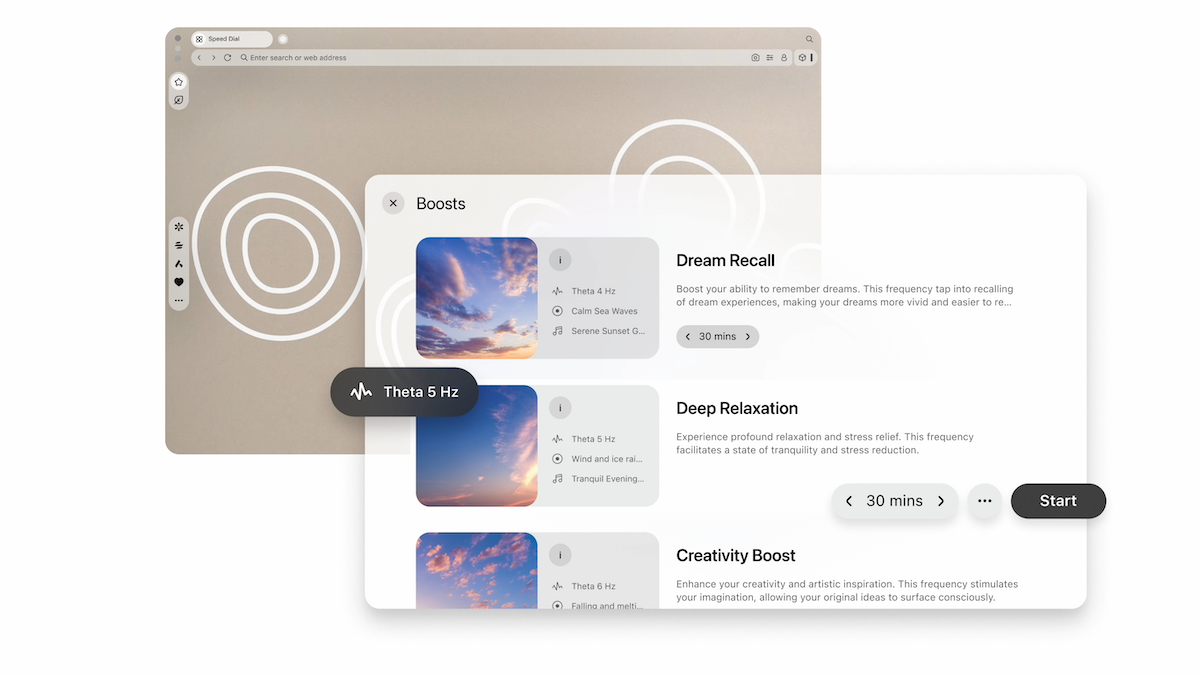 為放鬆而生的瀏覽器「Opera Air」:透過正念練習、冥想引導,幫助你從繁雜資訊中找到心流 為放鬆而生的瀏覽器「Opera Air」:透過正念練習、冥想引導,幫助你從繁雜資訊中找到心流