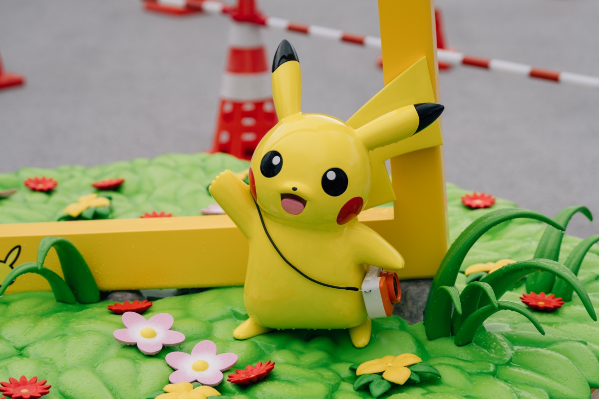 大阪世博會場設置多個立體的寶可夢打卡點。（攝影：Adela Cheng）