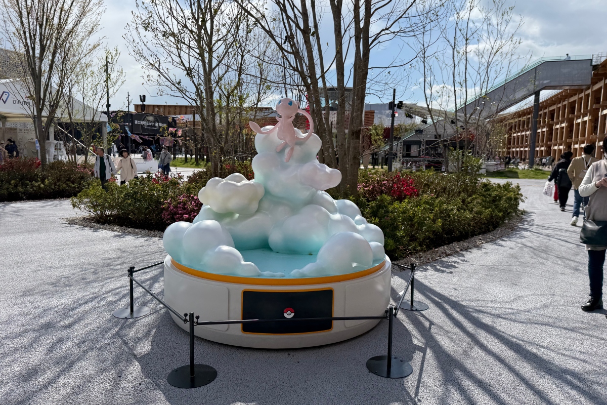 大阪世博會場設置多個立體的寶可夢打卡點。（攝影：Adela Cheng）