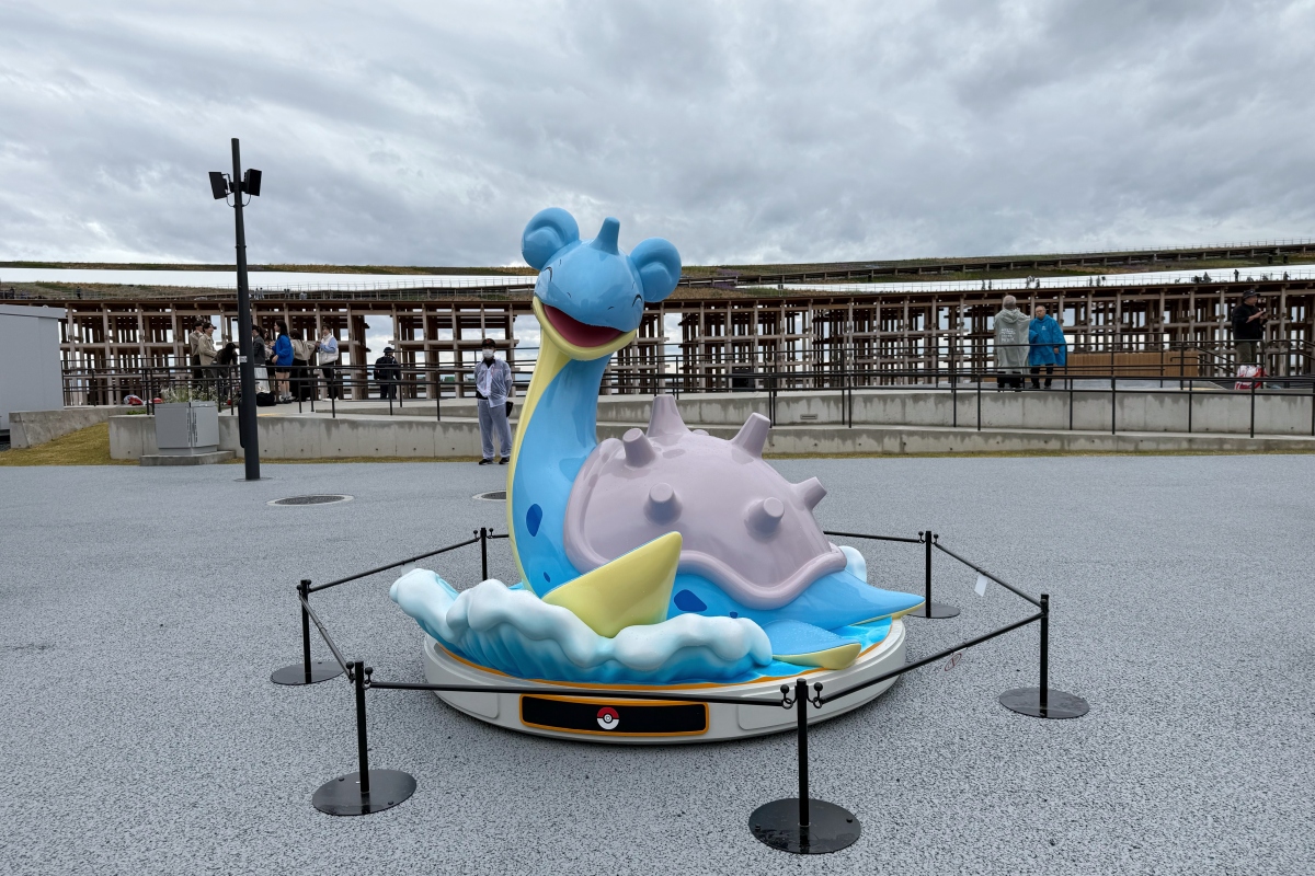 大阪世博會場設置多個立體的寶可夢打卡點。（攝影：Adela Cheng）