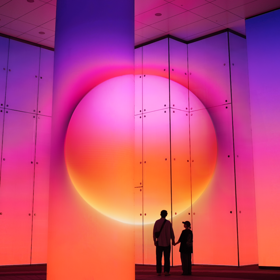 DAMONXART光影藝術《陽顏》點亮台北東區！以永晝為發想的「數位太陽」