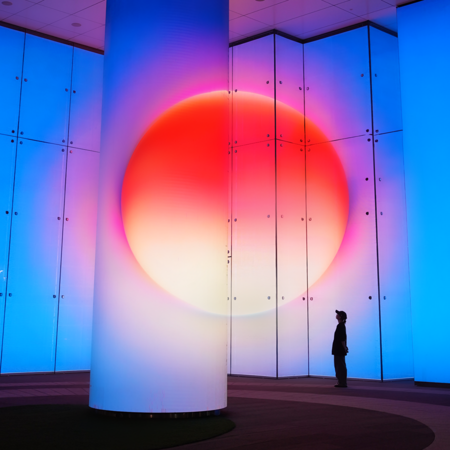 DAMONXART光影藝術《陽顏》點亮台北東區！以永晝為發想的「數位太陽」