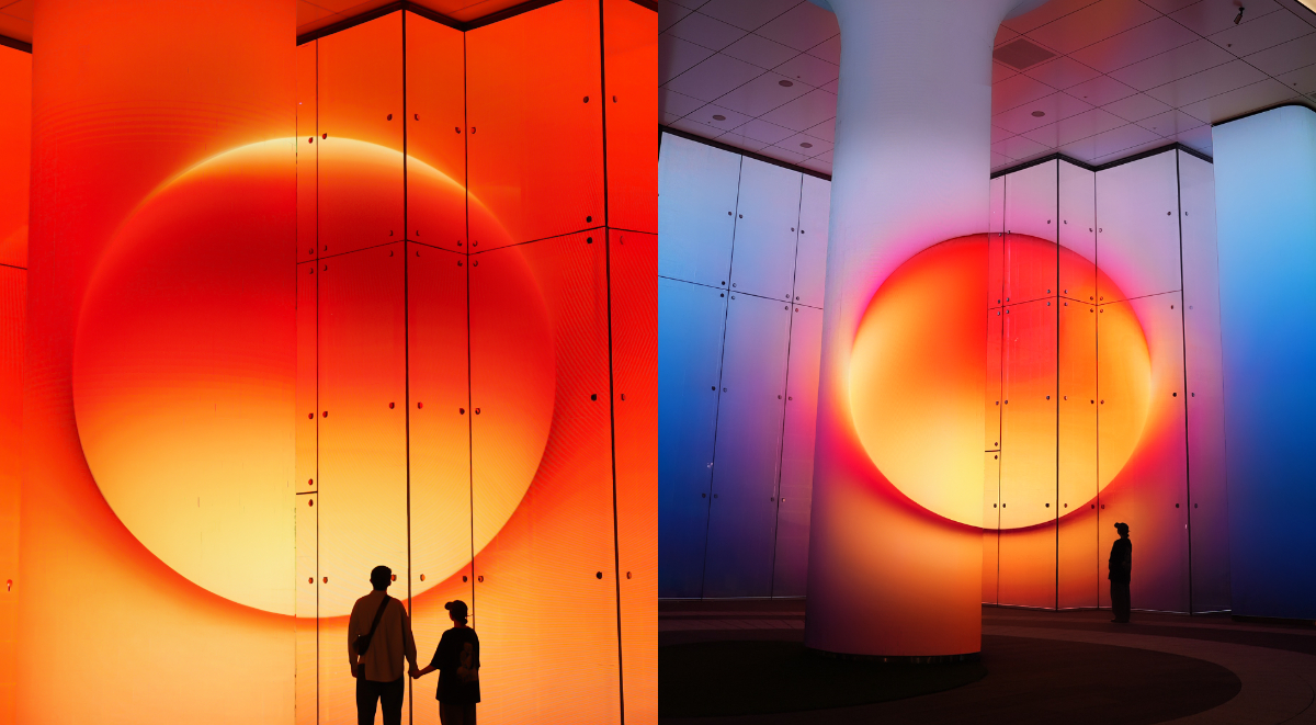 DAMONXART光影藝術《陽顏》點亮台北東區！以永晝為發想的「數位太陽」