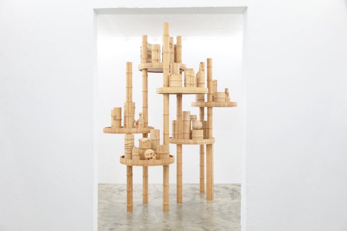 現場也展示台灣藝術家范姜明道的《竹林》作品(圖片提供:神農生活) 現場也展示台灣藝術家范姜明道的《竹林》作品(圖片提供:神農生活)