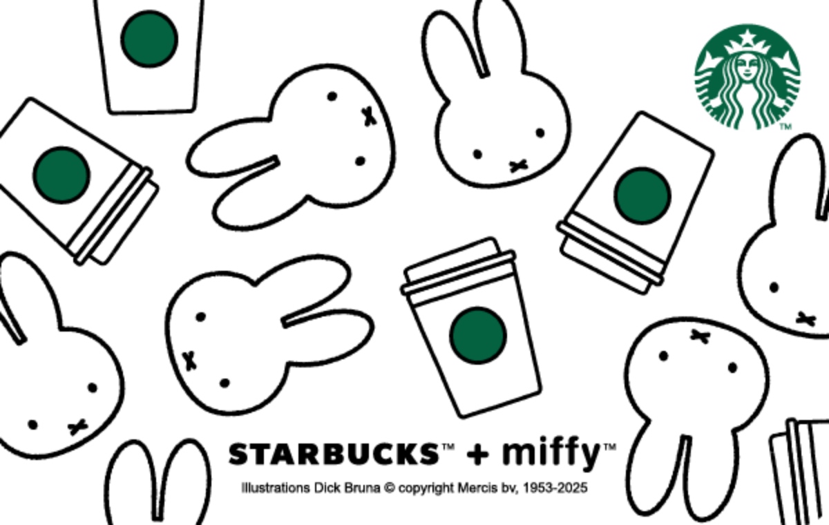星巴克與miffy聯名系列商品:miffy隨行卡,售價$180(圖片提供:星巴克) 星巴克與miffy聯名系列商品:miffy隨行卡,售價$180(圖片提供:星巴克)