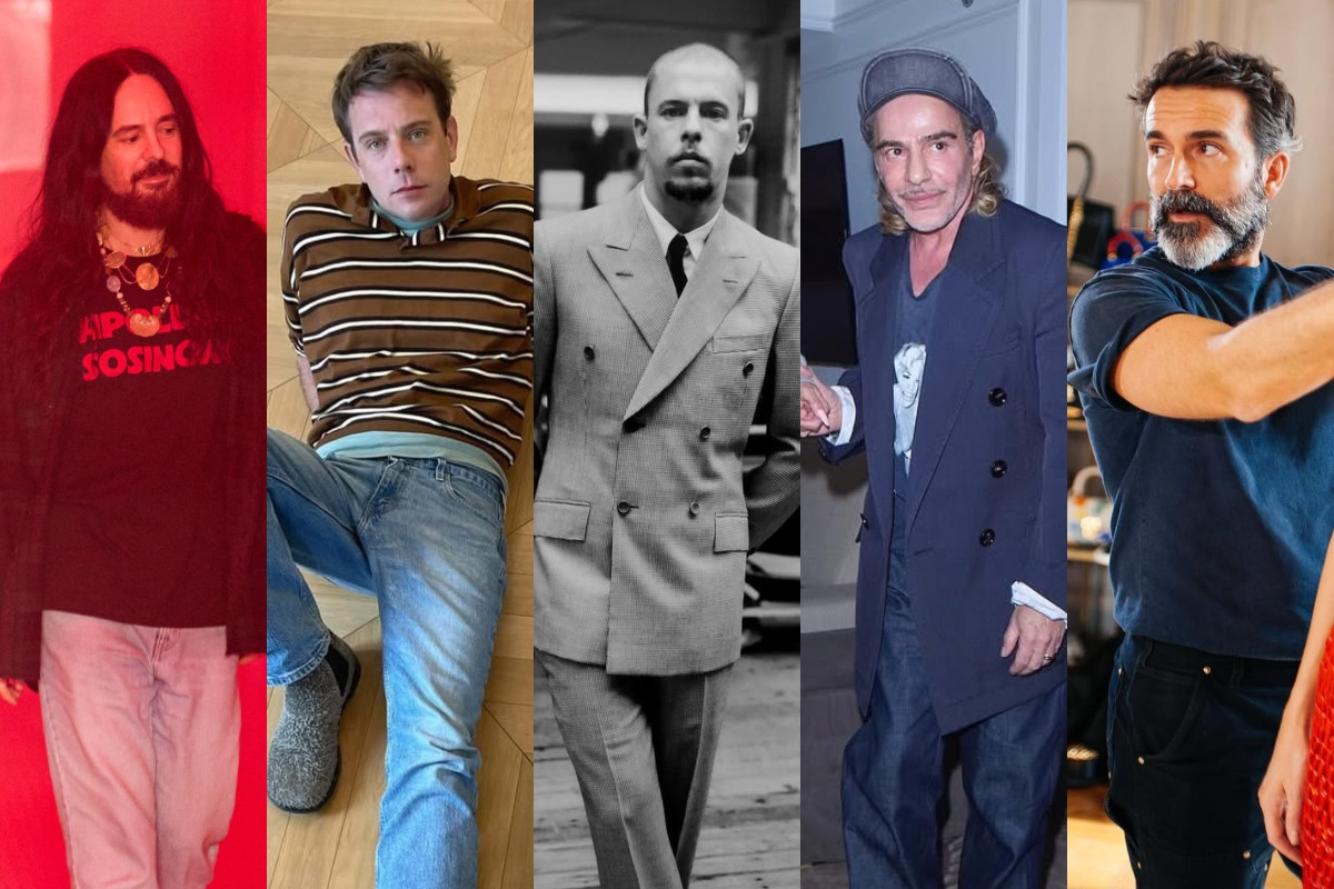 左起Alessandro Michele、Jonathan Anderson、Lee Alexander McQueen、John Galliano、Daniel Roseberry。(圖片來源:Valentino、Instagram @jonathan.anderson, @alexandermcqueen, @kimkardashian, @danielroseberry) 左起Alessandro Michele、Jonathan Anderson、Lee Alexander McQueen、John Galliano、Daniel Roseberry。(圖片來源:Valentino、Instagram @jonathan.anderson, @alexandermcqueen, @kimkardashian, @danielroseberry)