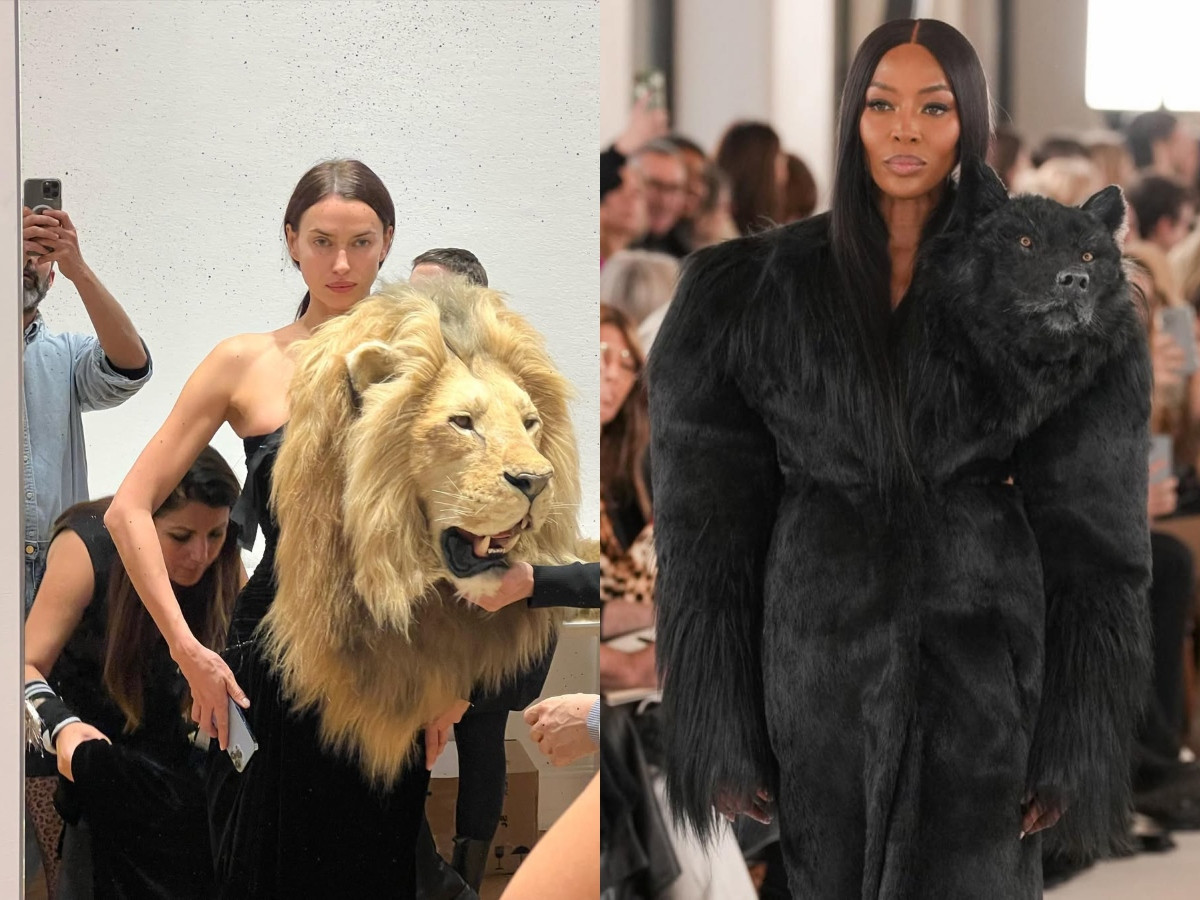 Schiaparelli 2023春夏高訂秀上從豹頭、狼頭到獅頭,以不同方式穿戴或配掛「獸頭」的多套造型一度引發反彈,認為將動物「標本」(設計師已澄清並非真實標本)用作服裝裝飾慘忍傲慢。其靈感事實上來自但丁《神曲:地獄篇》,僅僅透過前述動物象徵鋪陳更為深厚的創作寓意。(圖片來源:Instagram @danielroseberry) Schiaparelli 2023春夏高訂秀上從豹頭、狼頭到獅頭,以不同方式穿戴或配掛「獸頭」的多套造型一度引發反彈,認為將動物「標本」(設計師已澄清並非真實標本)用作服裝裝飾慘忍傲慢。其靈感事實上來自但丁《神曲:地獄篇》,僅僅透過前述動物象徵鋪陳更為深厚的創作寓意。(圖片來源:Instagram @danielroseberry)