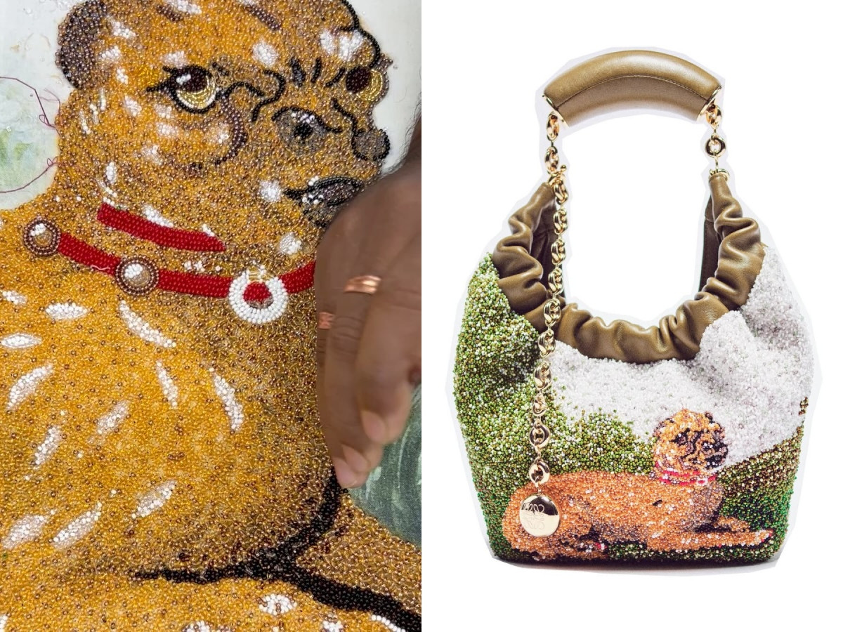 魚子醬珠繡。(圖片來源:Instagram @loewe) 魚子醬珠繡。(圖片來源:Instagram @loewe)
