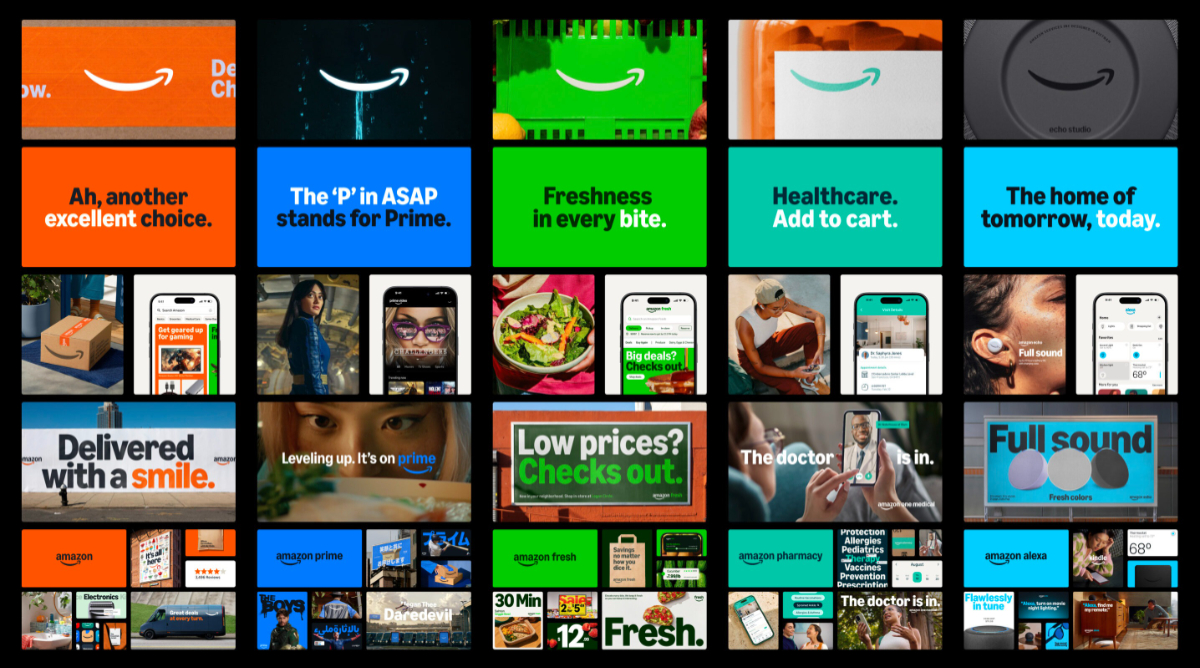 Amazon微笑Logo煥新,迎接大規模品牌重塑!用字體整合全球50+子品牌視覺形象 Amazon微笑Logo煥新,迎接大規模品牌重塑!用字體整合全球50+子品牌視覺形象
