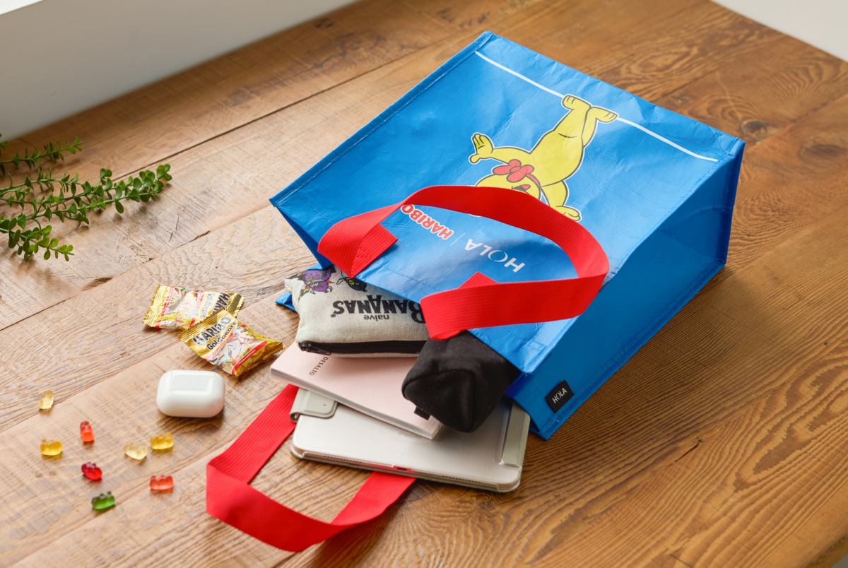 HARIBO再生環保購物袋/69元(即日起至6月4日止,單筆任銷滿$599元,即可獲得)(圖片提供:HOLA ) HARIBO再生環保購物袋/69元(即日起至6月4日止,單筆任銷滿$599元,即可獲得)(圖片提供:HOLA )