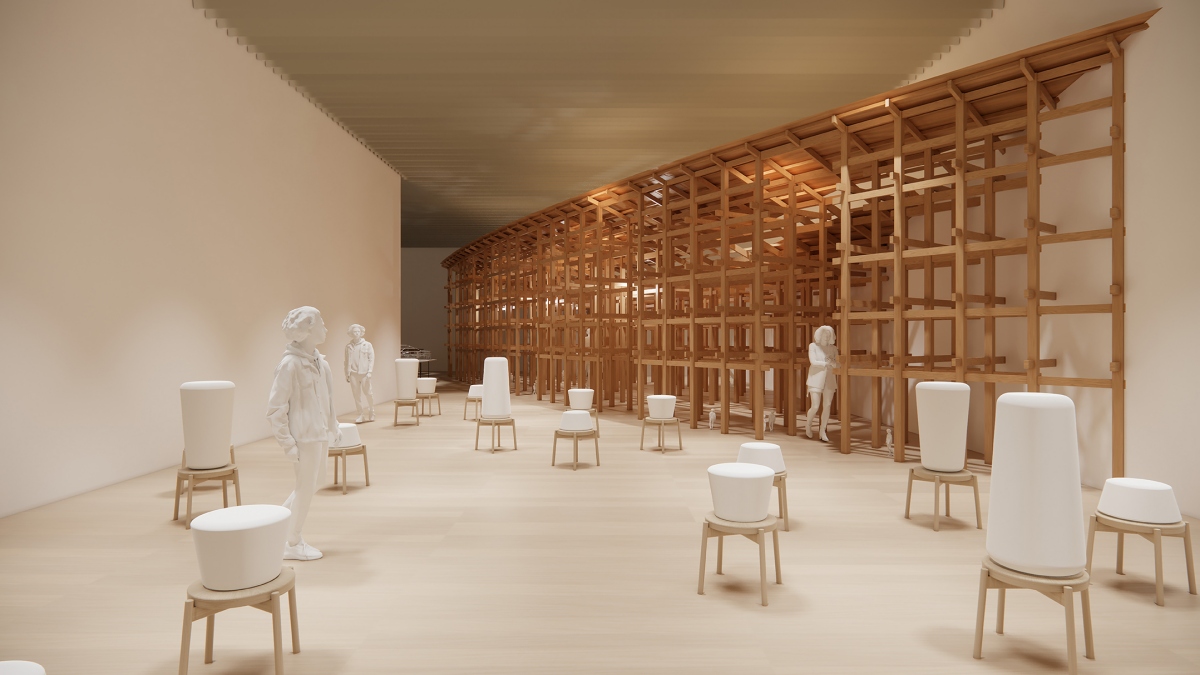 「2025年大阪・関西万博」大屋根リング模型(展示風景預想圖)© Sou Fujimoto Architects 「2025年大阪・関西万博」大屋根リング模型(展示風景預想圖)© Sou Fujimoto Architects