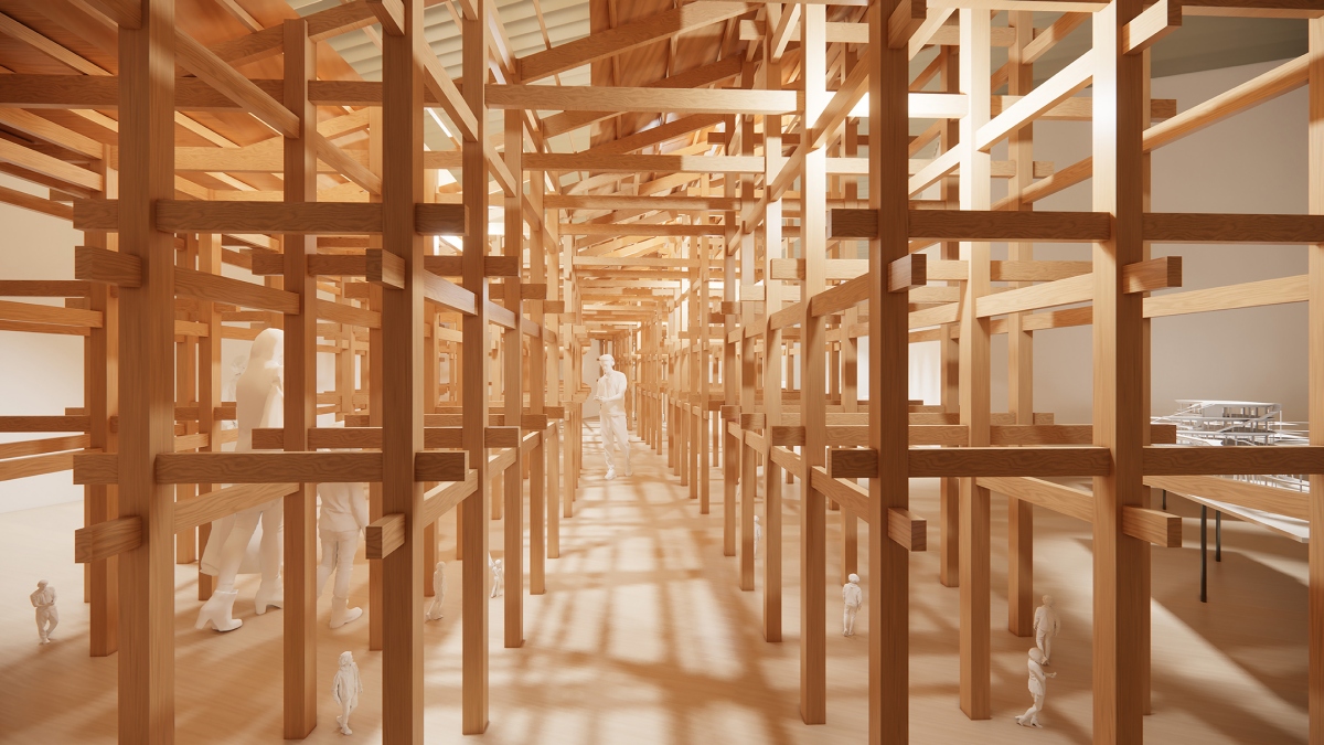 「2025年大阪・関西万博」大屋根リング模型(展示風景預想圖)© Sou Fujimoto Architects 「2025年大阪・関西万博」大屋根リング模型(展示風景預想圖)© Sou Fujimoto Architects