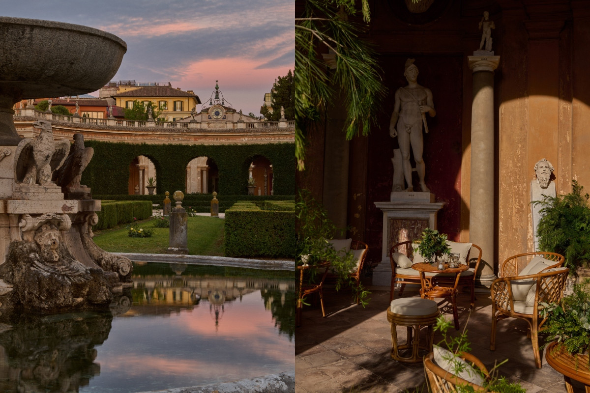 此次大秀場景Villa Albani Torlonia古典花園,日暮時分尤體現迪奧先生所述之「天堂」般的光影。(圖片提供:Dior) 此次大秀場景Villa Albani Torlonia古典花園,日暮時分尤體現迪奧先生所述之「天堂」般的光影。(圖片提供:Dior)