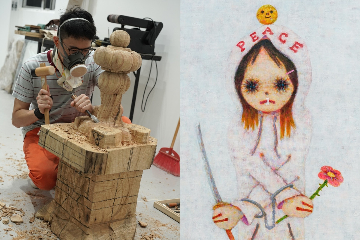 香港藝術家Kila Cheung及其作品。(圖片提供:THEiCON) 香港藝術家Kila Cheung及其作品。(圖片提供:THEiCON)