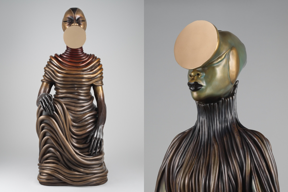 女像〈The Seated I〉和〈The Seated IV〉,最初於2019年為紐約大都會博物館「主館正面外牆委託創作計畫(The Facade Commission)」而作。(圖片提供:Fendi) 女像〈The Seated I〉和〈The Seated IV〉,最初於2019年為紐約大都會博物館「主館正面外牆委託創作計畫(The Facade Commission)」而作。(圖片提供:Fendi)