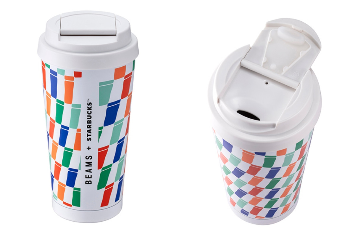 BEAMS方格旗不鏽鋼杯(473ml),售價 NT$1,380。(圖片提供:星巴克) BEAMS方格旗不鏽鋼杯(473ml),售價 NT$1,380。(圖片提供:星巴克)