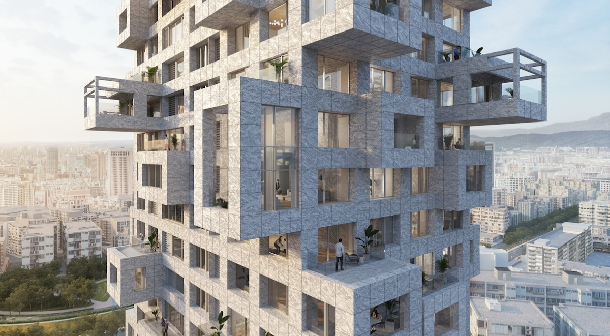 MVRDV台灣首件住宅作品在天母！「跳出來的盒子」為建築造型注入趣味