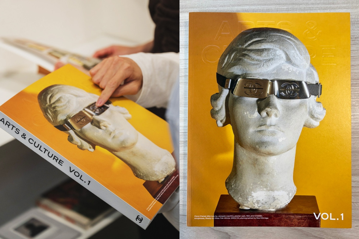 香奈兒全新藝文雜誌《ARTS & CULTURE Magazine Vol. 1》封面。(左圖提供:Chanel,右圖翻攝自實體雜誌 by Ning Chi) 香奈兒全新藝文雜誌《ARTS & CULTURE Magazine Vol. 1》封面。(左圖提供:Chanel,右圖翻攝自實體雜誌 by Ning Chi)