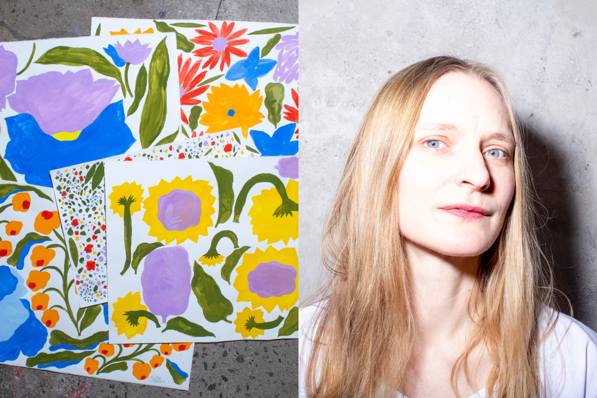 藝術家Aino-Maija Metsola及其創作筆記。(圖片提供:Marimekko) 藝術家Aino-Maija Metsola及其創作筆記。(圖片提供:Marimekko)