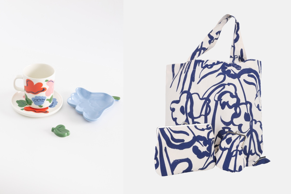 【Erja Hirvi】Kukasta Kukkaan馬克杯 NT$1,190、花形盤 NT$1,690、筷架(2入) NT$1,190、Ensikukat托特包(大) NT$1,790、多用途口金包(中) NT$1,190、多用途口金包(小) NT$1,090。(圖片提供:Marimekko) 【Erja Hirvi】Kukasta Kukkaan馬克杯 NT$1,190、花形盤 NT$1,690、筷架(2入) NT$1,190、Ensikukat托特包(大) NT$1,790、多用途口金包(中) NT$1,190、多用途口金包(小) NT$1,090。(圖片提供:Marimekko)