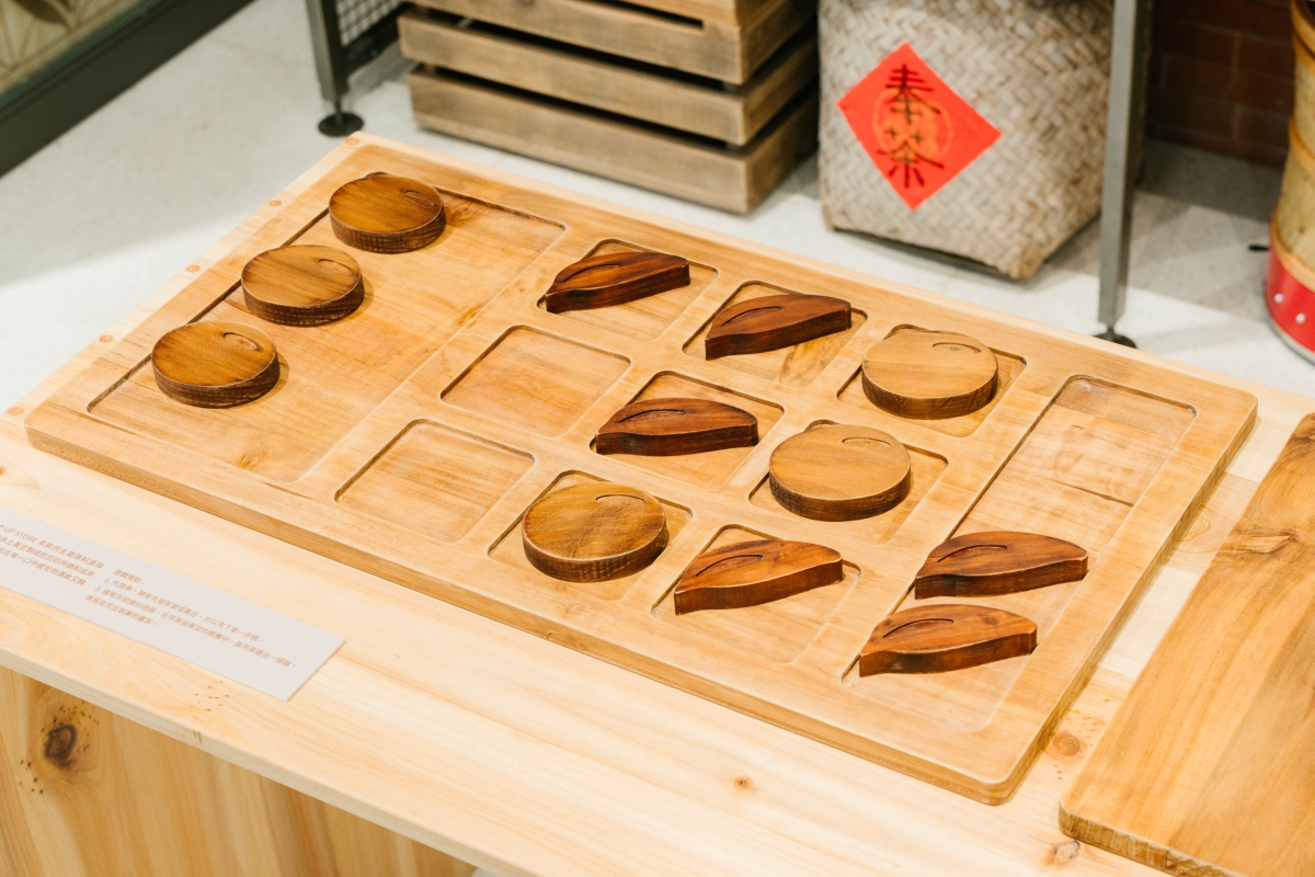 展場也提供國產材打造的井字棋互動遊具(圖片提供:無印良品) 展場也提供國產材打造的井字棋互動遊具(圖片提供:無印良品)