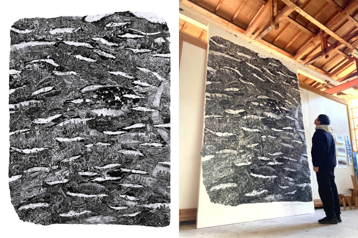 西野壯平〈Diorama Map Tokyo〉,2024;右於藝術家工作室。(圖片提供:亞紀畫廊 © Sohei Nishino) 西野壯平〈Diorama Map Tokyo〉,2024;右於藝術家工作室。(圖片提供:亞紀畫廊 © Sohei Nishino)
